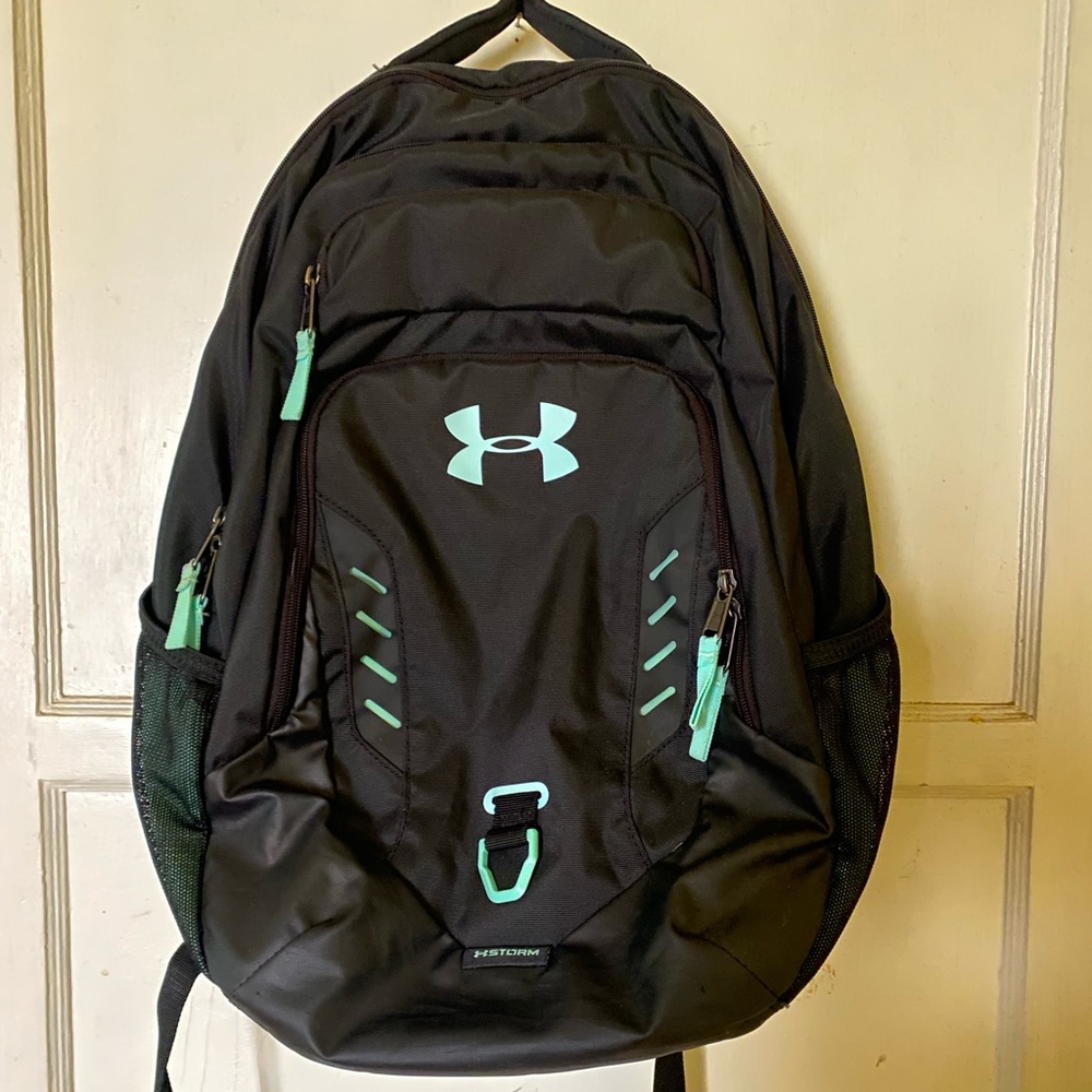 Under Armor Black and Mint Backpack